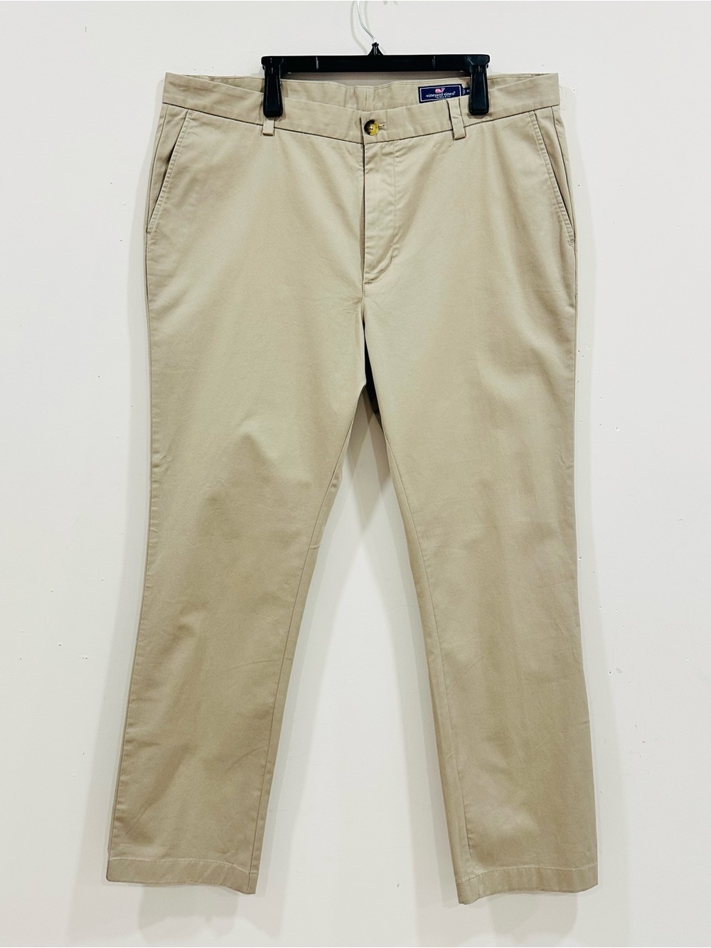 Vineyard Vines Breaker Chino Pants Men's Size 40x32 Khaki Tan Flat Front‎ Cotton